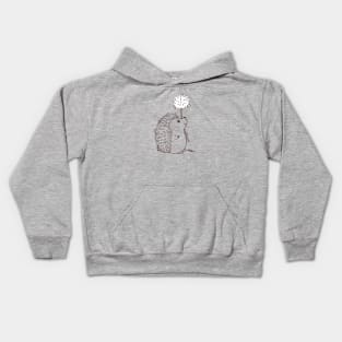 Hedgehog with dandelion Kids Hoodie